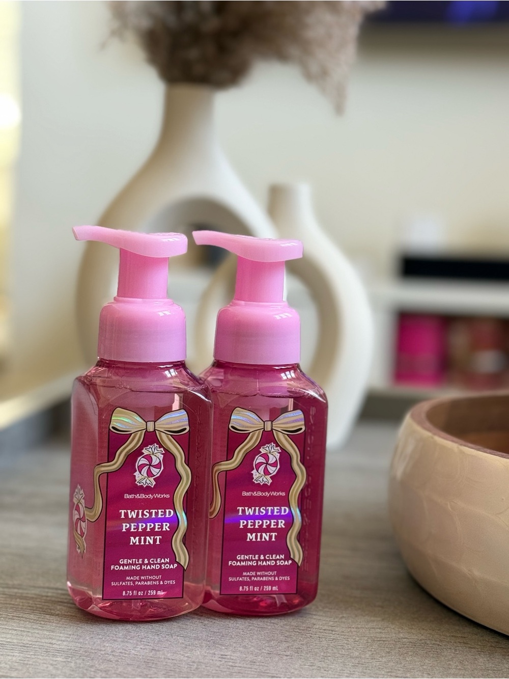 BBW twisted pepper mint foaming hand soap